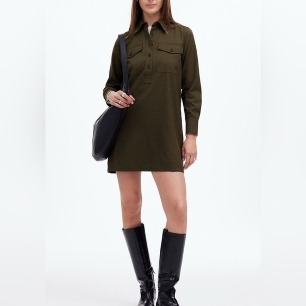 Hotouch Green Mini ShirtDress Sz S